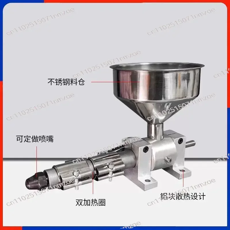 Single-Screw Extruder with Heated Barrel, Compact Micro Plastic Machine for Melting Compound Powder to Make 3D Printing Filament