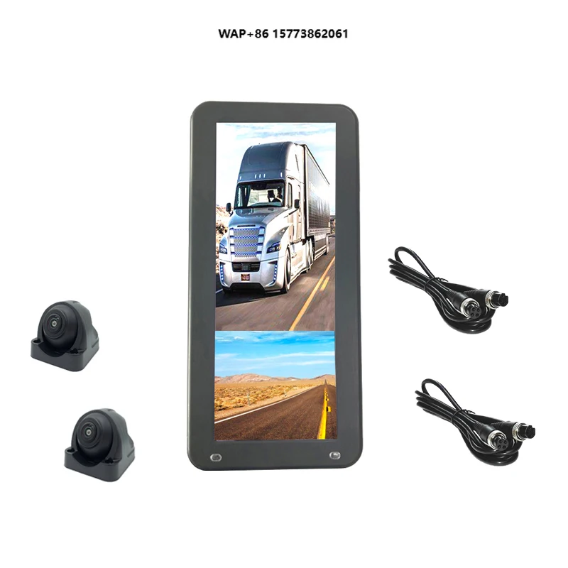 

Vertical Side Mnitor 12.3 Inch Truck Mirror 1080p AHD Dual Lens Front View Car Camra Bus Side Mirror