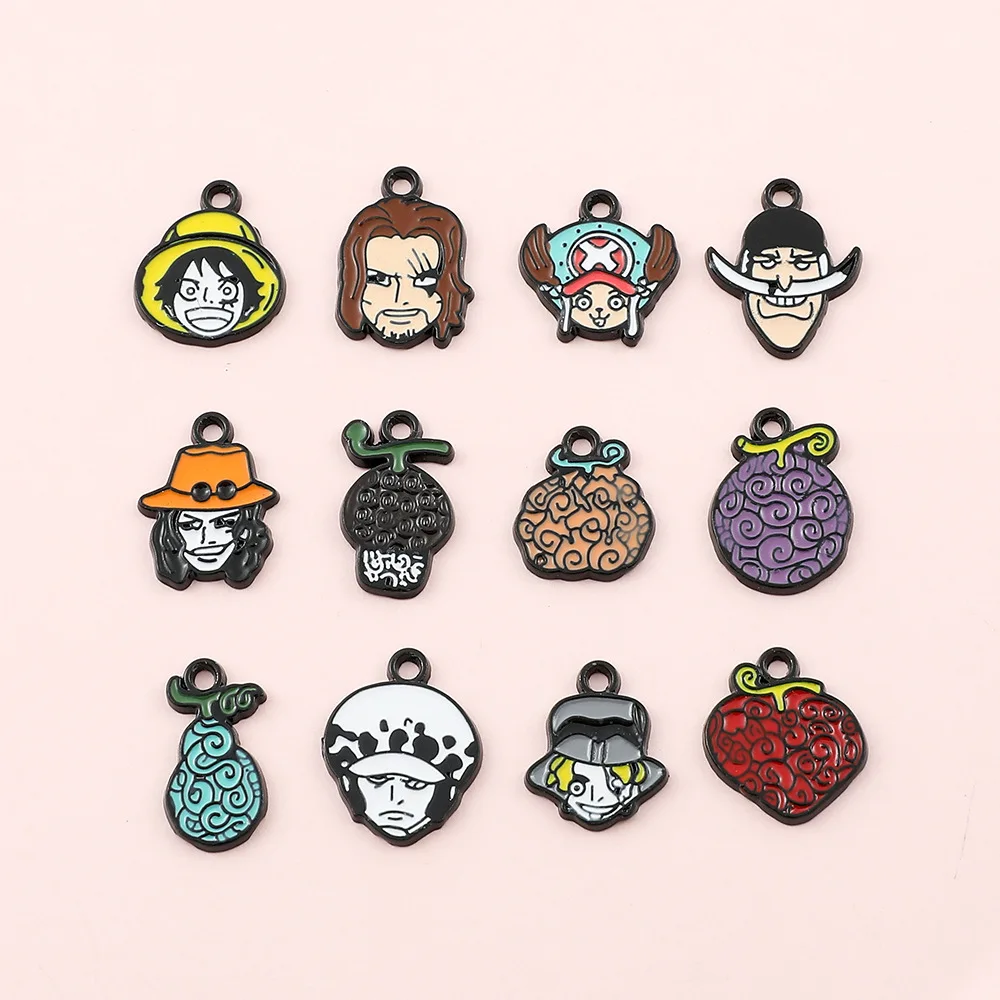 10Pcs/lot Cartoon Pirate Enamel Charms Jewelry Accessories for DIY Earrings Jewelry Make Necklace Bracelet Pendants