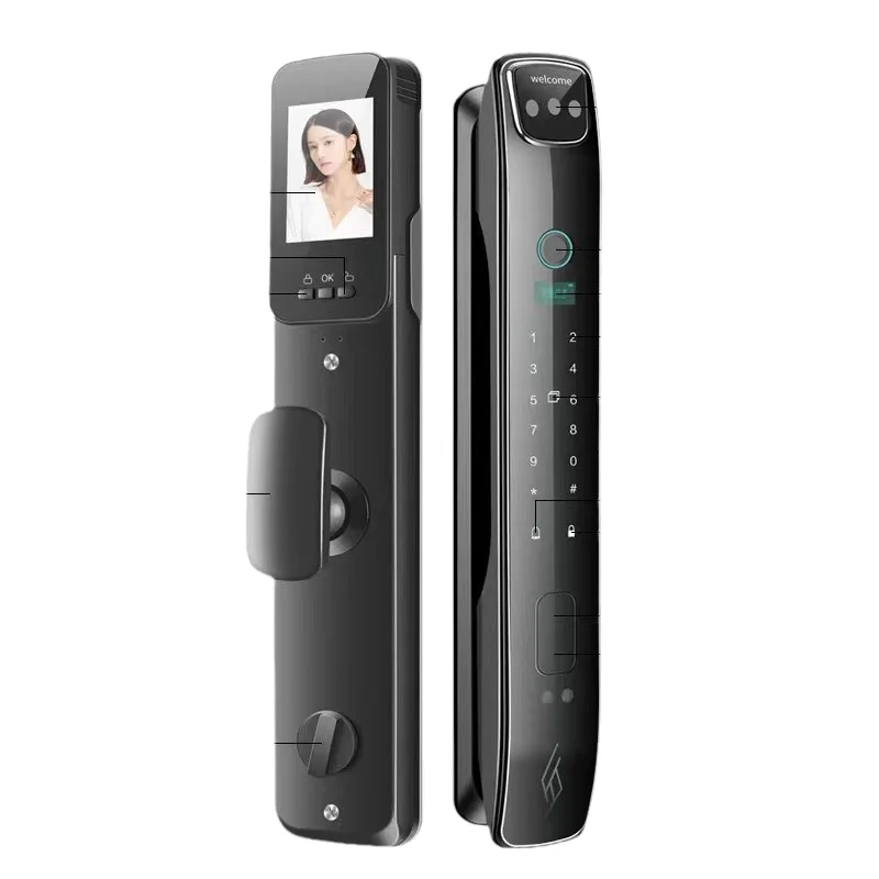 3D Face Recognition Fingerprint Digital Real Time Intercom Palm Vein Camera Smart Lock