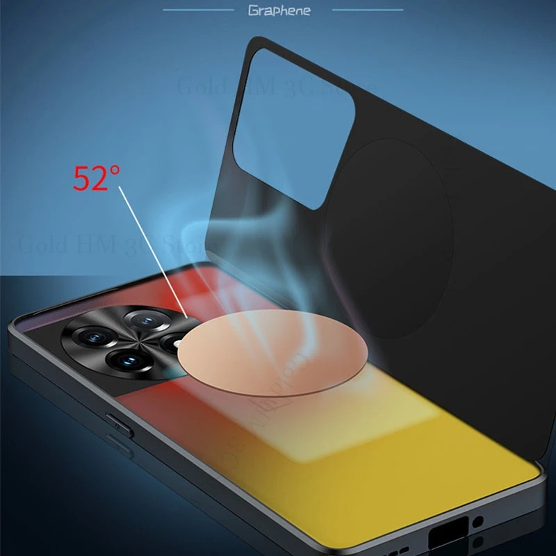 OnePlus 13T　クーラー付き For OnePlus 13 Cooling Heat Dissipation Copper Magnetic Case For