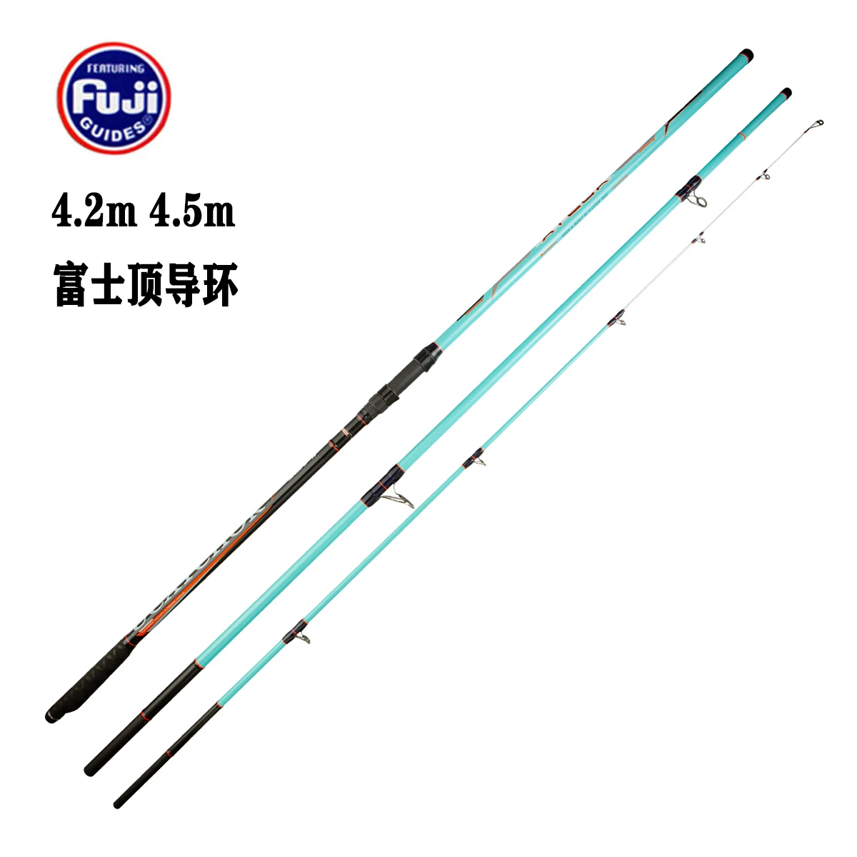 

4,2 м 4,5 м, 3 секции, от 100 г до 250 г, вес для литья, удочка для серфинга из высокоуглеродистого волокна, удочка для серфинга, удочка для рок-рыбалки