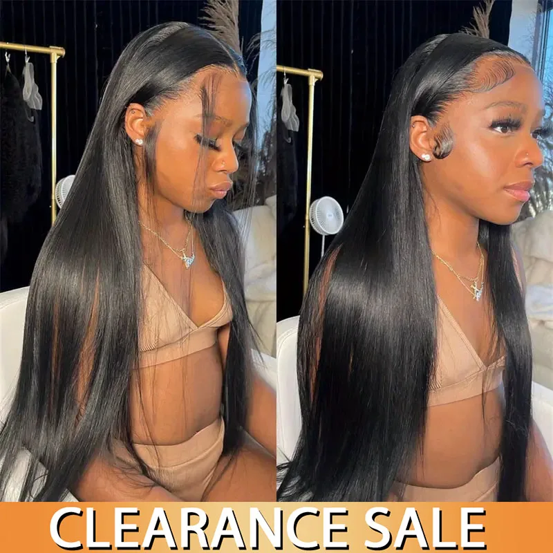 Bone Straight 13x4 Lace Front Human Hair 13x6 HD Transparent Lace Frontal Wigs Brazilian 4x4 Lace Closure Wig For Women 180%