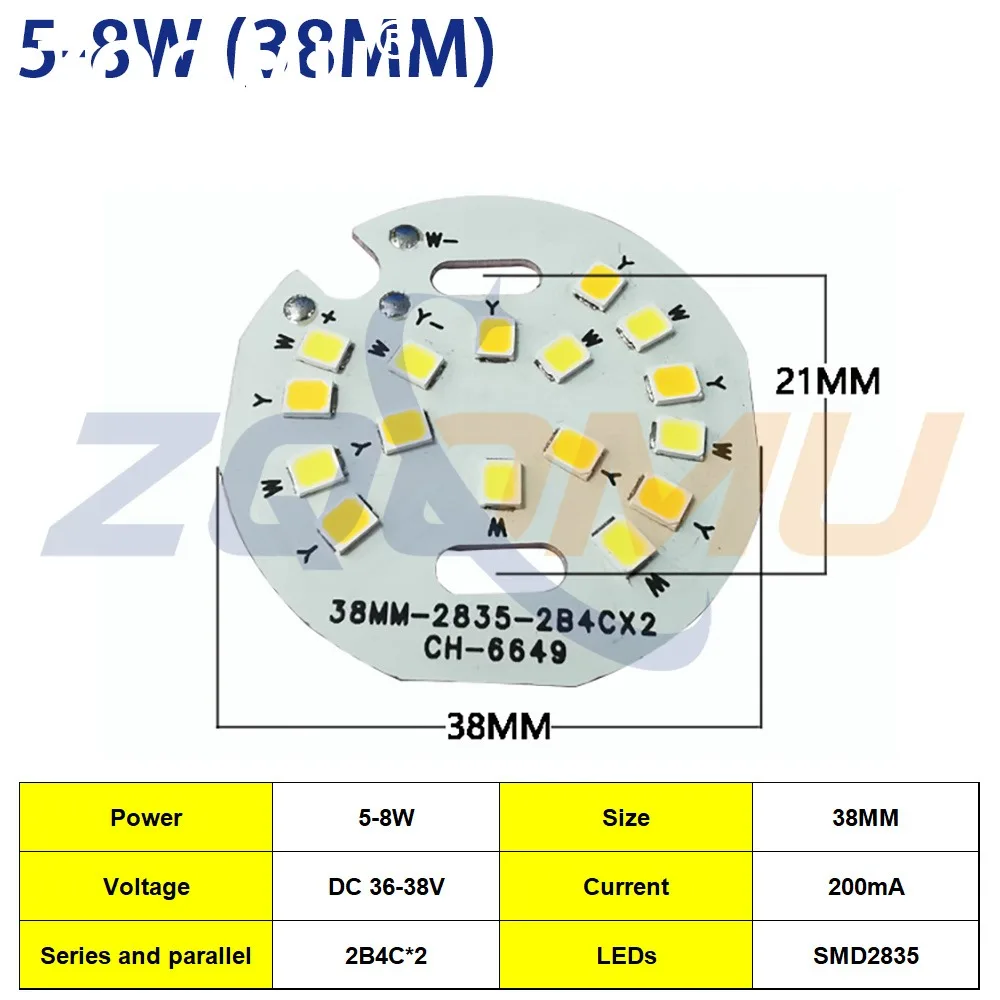 Led Ligh 5W 8W 12W 16W 20W 32W Neutral Warm Three-color Light Light 38 40 47 63 74MM DIY Ceiling Light LED Bulb Light Lamp Panel