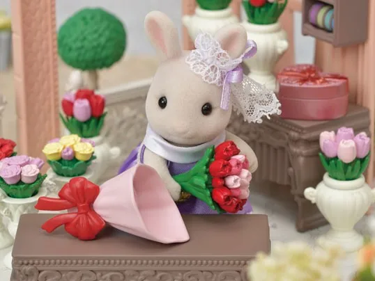 Sylvanian Families-Ensemble de jeu de fleurs pour filles, poupées animaux, jouets cadeaux, nouveau dans la boîte, 5369