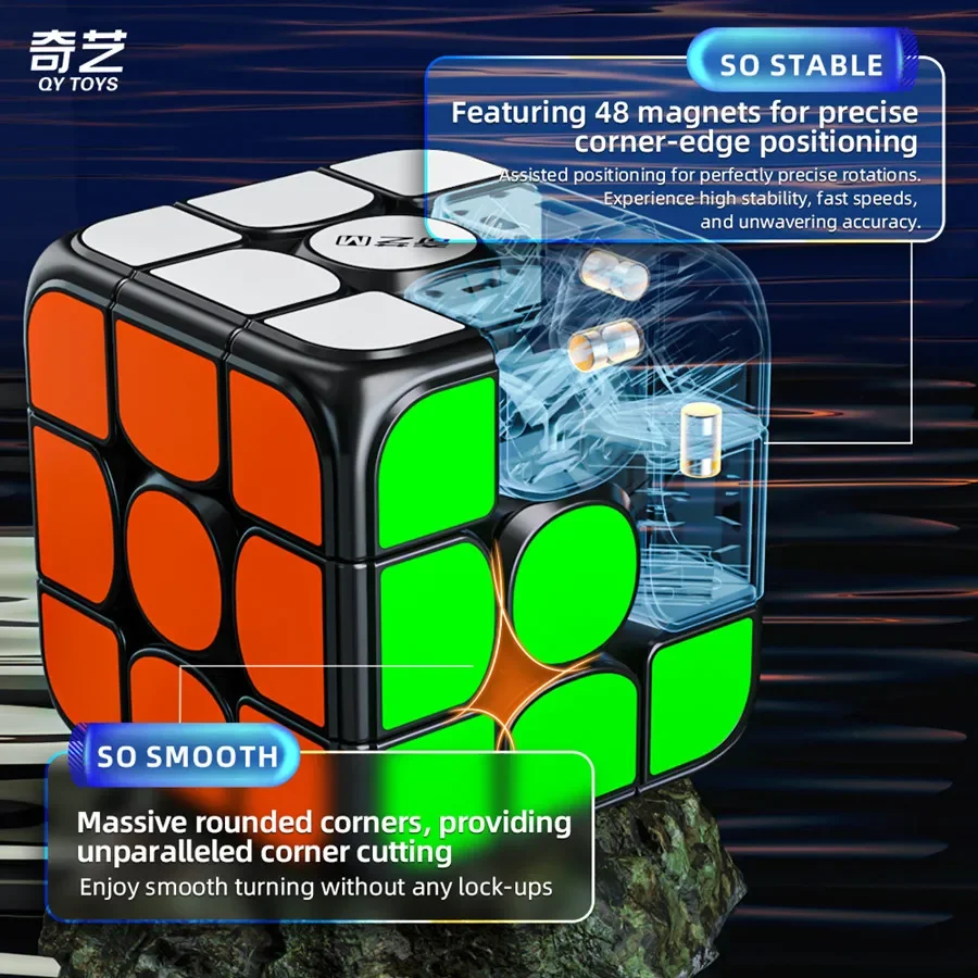Qiyi M Pro  3x3 Magnetic Magic Cube Art Version Speed Cube Stickerless QY PRO 3X3 Art Edition Cubo Magico Puzzle Toy