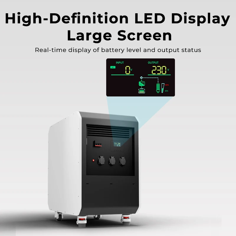 10000W 12kw-5kw-2500w Lithium Iron Phosphate Solar Generator Portable Powerld Emergency Outdoor Camping Vehicle Electric Vehicle