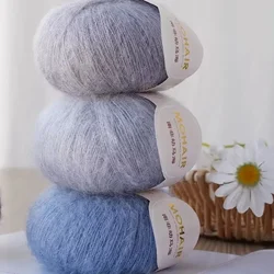 25g High Quality Mohair Yarn High Content Soft Skin-friendly Eco-friendly Mohair Crochet Yarn for Crochet Shawl Sweater Cloth