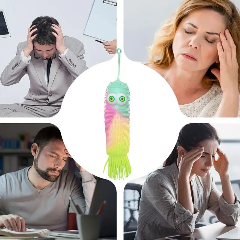 Pop out olhos squeeze brinquedo portátil bolas de estresse dos desenhos animados brinquedo sensorial macio alívio do estresse brinquedo sensorial para crianças adultos