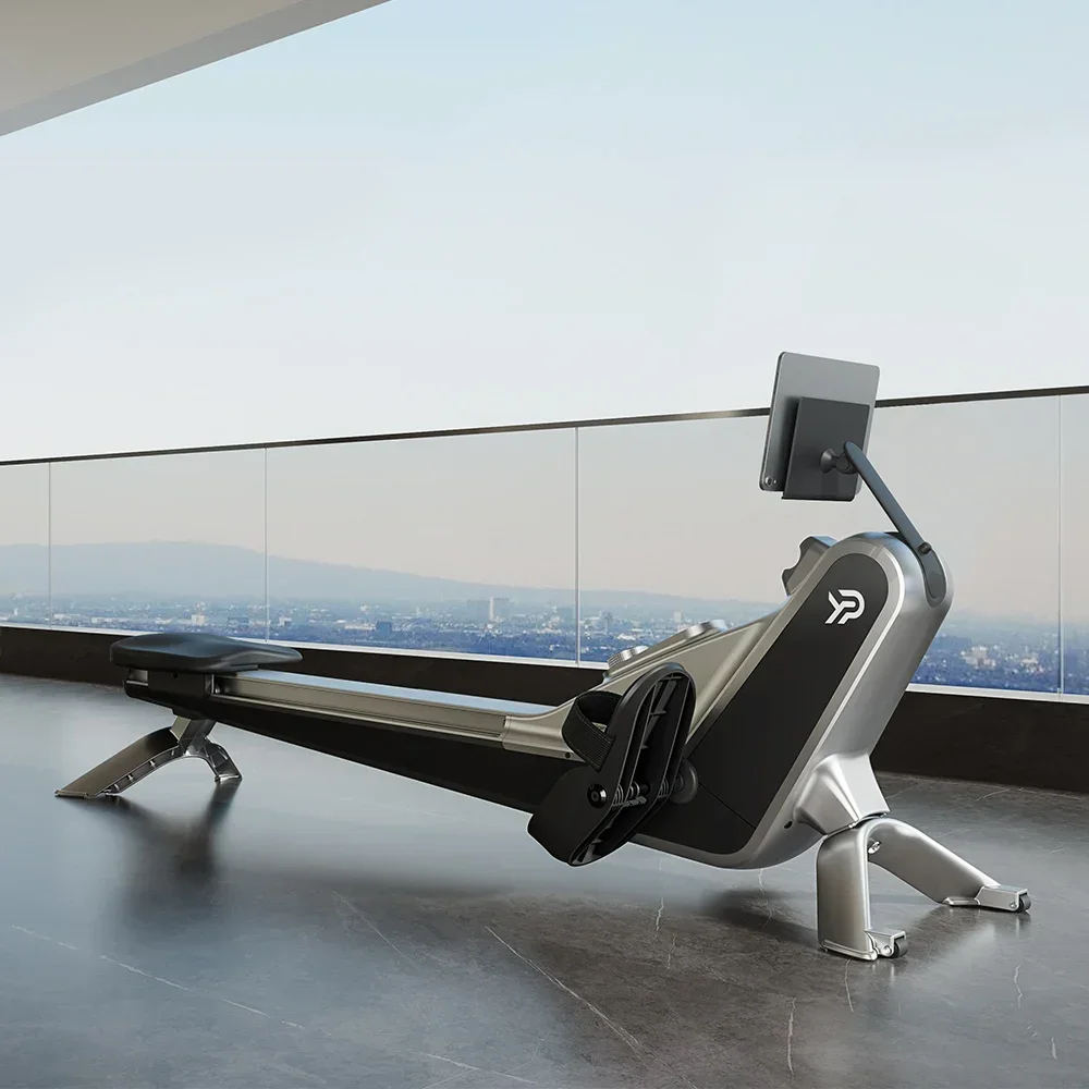 آلة تجديف الهواء المغناطيسية الجديدة المصنوعة من الألومنيوم عالي الجودة للياقة البدنية التجارية مع تطبيق YPOOFIT