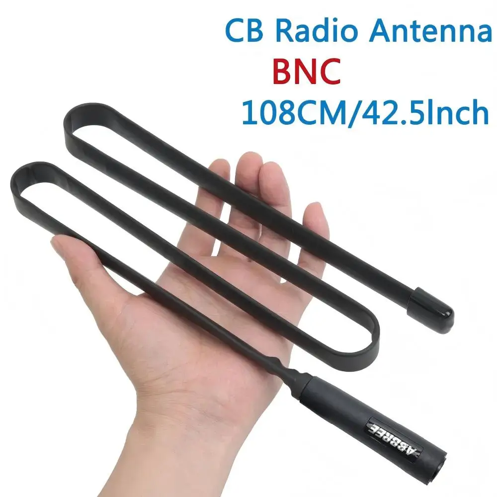 Antena Tática ABBREE 48/72/108CM para Rádio Portátil CB com Conector BNC para Rádios CB Cobra, Midland, Uniden, Anytone