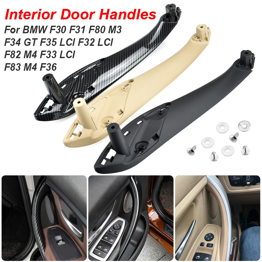 

Interior Door Front Rear Left Right Pull Handle Cover Trim Fit For BMW 3 Series F30 F80 F31 F32 F33 F34 F35 F36 2013-2018