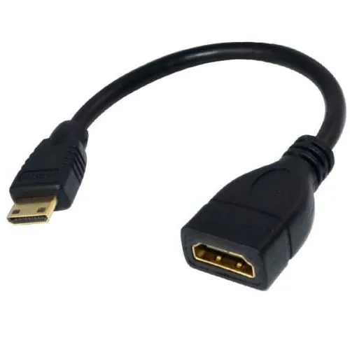 1.4 فولت HDMI صغير متوافق كابل محول HDMI صغير ذكر إلى HDMI أنثى 15 سنتيمتر كابل قصير