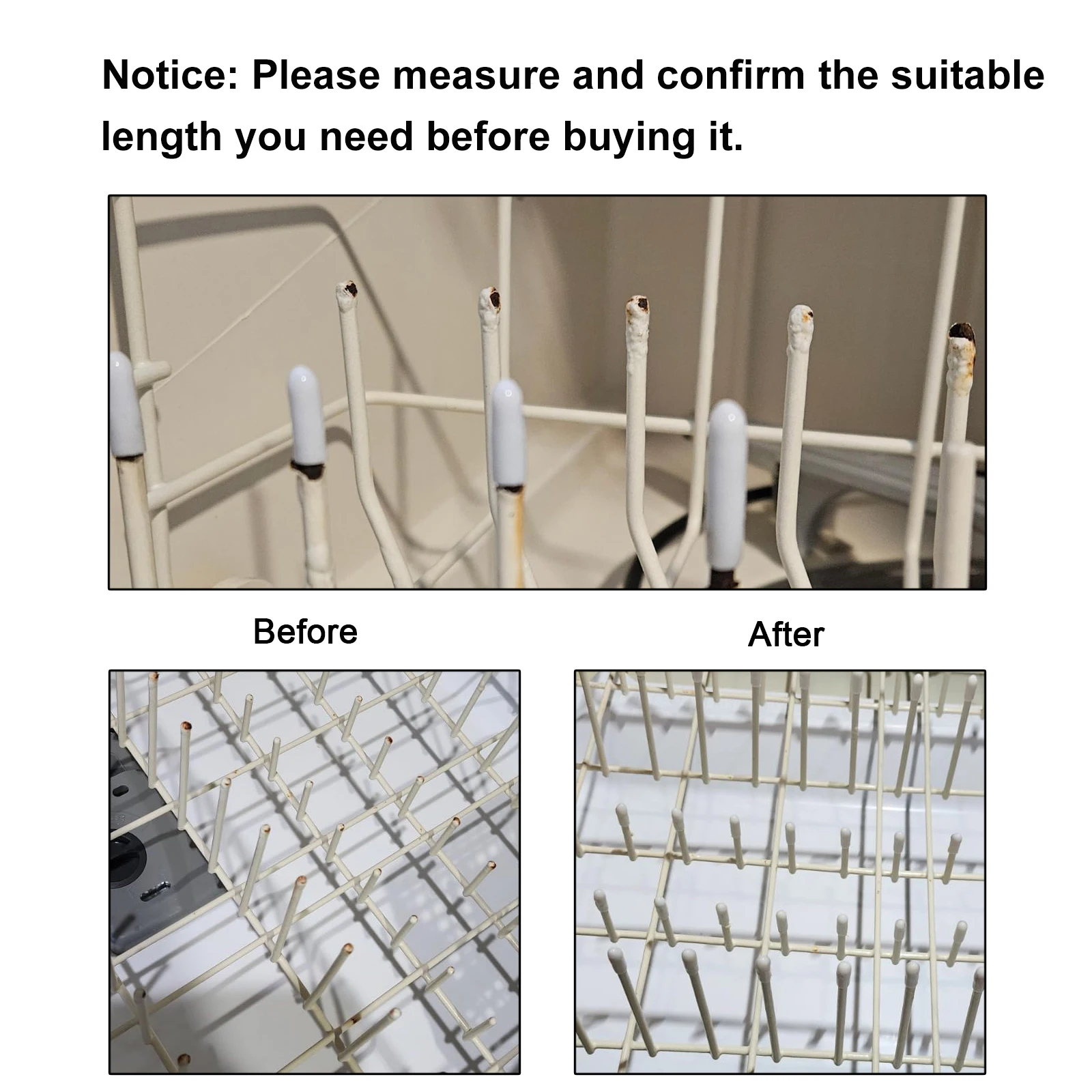 100pcs/pack Ultimate Protection 3.5mm Dishwasher Repair Caps for Wire Cable Protection, Flexible Vinyl Anti-Slip Round Tip
