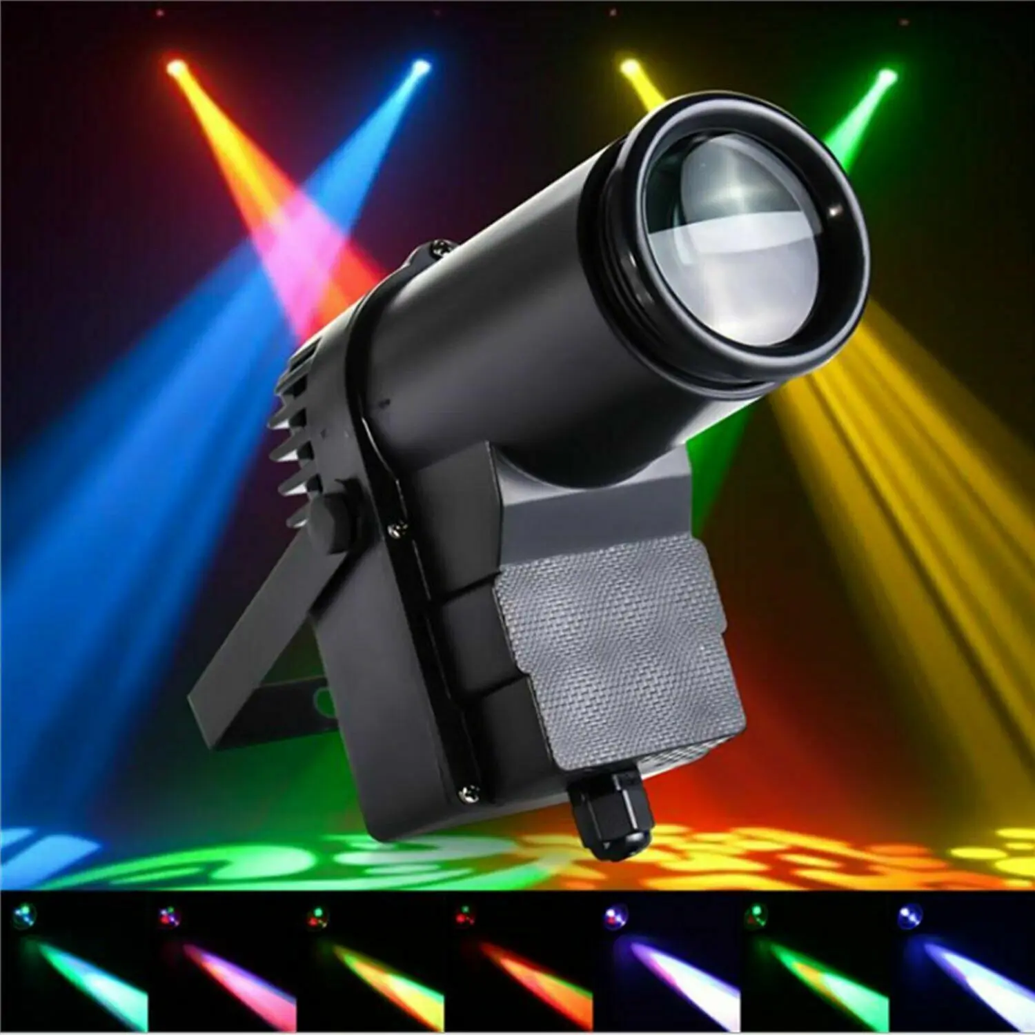 

RGBW 10W LED Beam Pin Spot Light By DMX512 Sound Activated Spotlight for Mirror Ball Party Wedding DJ Disco Shows Spot Lighting