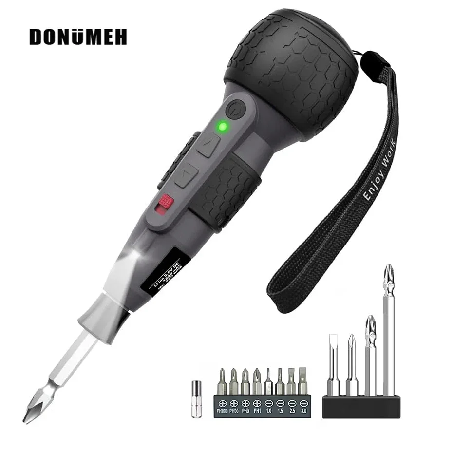 Mini Chave de Fenda Elétrica Poderosa Torque de Níveis Luz Led tipo c Estilo Caneta Manutenção Doméstica Fácil para Iniciantes