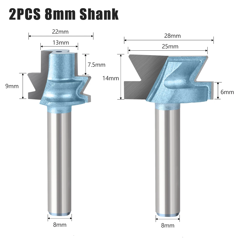 Fresas Para Tupia De Madeir 8mm 12mm 1/2inch Shank Helical Tenon Router Bit Woodworking Cutter Fresas Para Router Bit