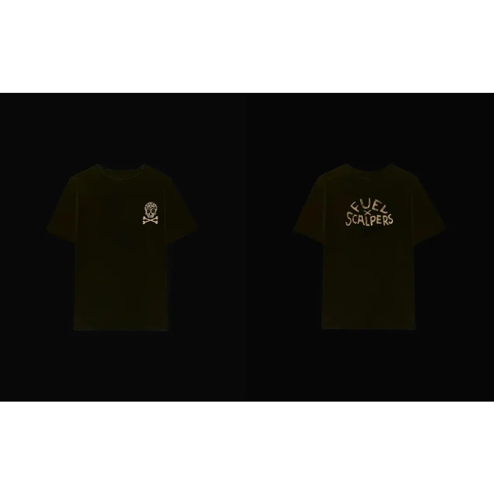 2025 Fuel X Scalpers FXS camiseta patrón periférico impresión verano marca de lujo algodón hombres y mujeres camiseta de manga corta