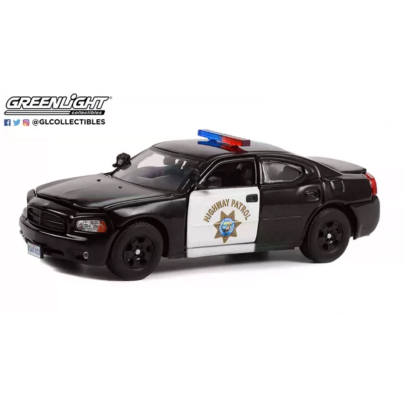 Greenlight 1/43 proporsi TV Drama The Rookie Dodge Charger Series Diecast Model dapat dibuka mobil logam campuran hadiah Natal Anak