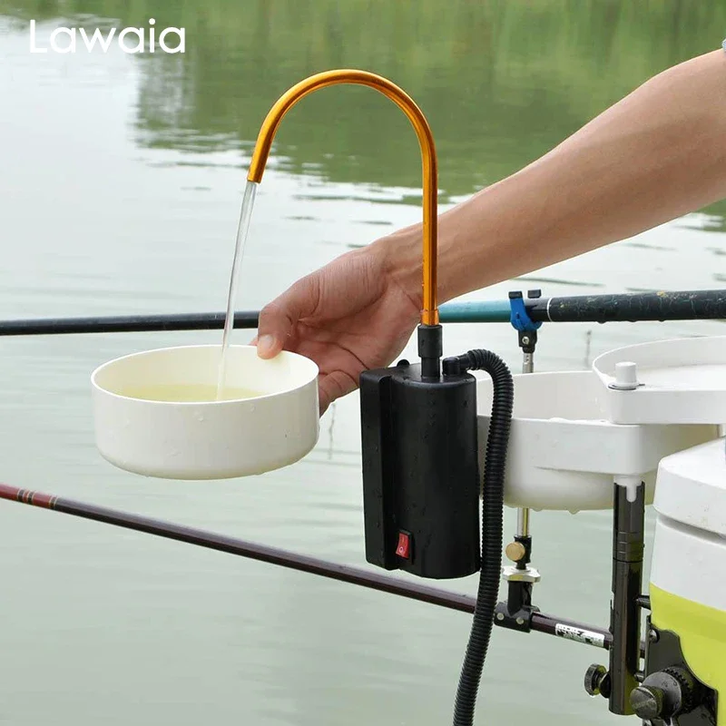 

Lawaia Fishing Water Pump Fishing Tools Automatic Water Filling Device Electric Automatic Pump for Wild Fishing Equipment