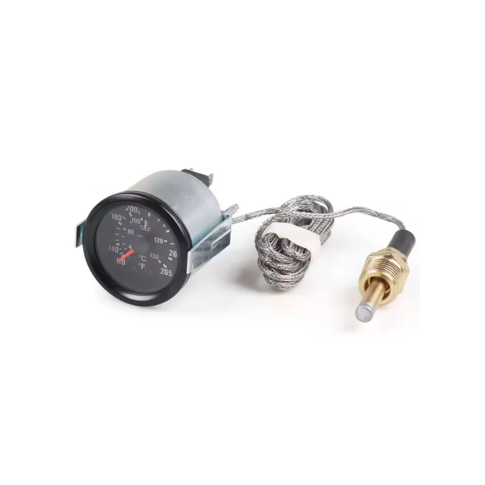 Mechanical Water Temperature Gauge 52mm With Sensor Dual Scale Construction Vehicle Meter 130℃ kit xeon