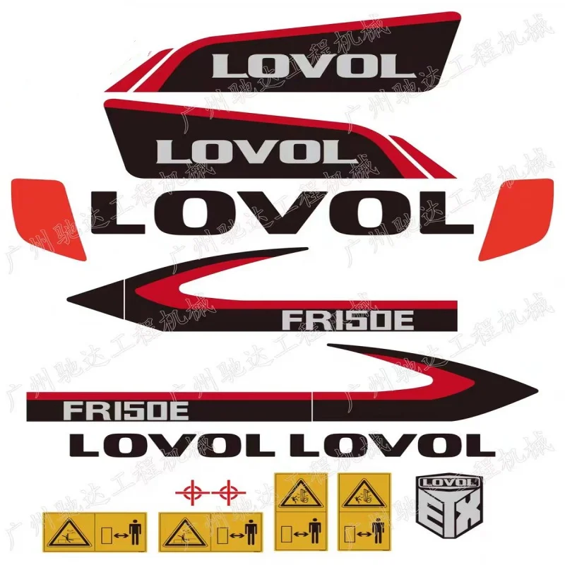 

Foton Lovol FR150E FR170E Excavator Whole-Car Sticker Fuel Tank Pump Door Label Rear Cover Decal Reflective Warning