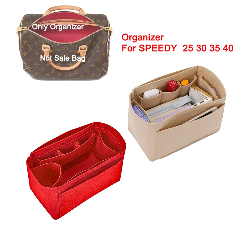 Inner Pouch Purse Bag Organizer Insert For Speedy Bag 25 30 35 40 Boston Pillow Bag Support Shaped Storage Lining Bag
