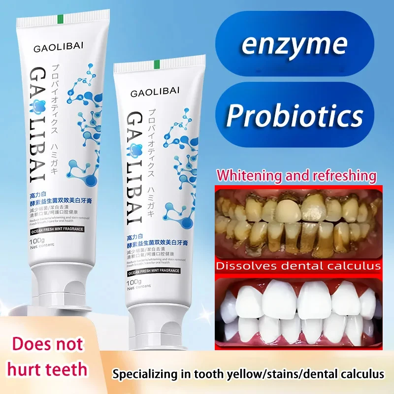 Whitening Probiotics Toothpaste Enzyme Dental Stone Remover Oral Odor Prevention Toothpaste Periodontitis Freshens Breath 2024