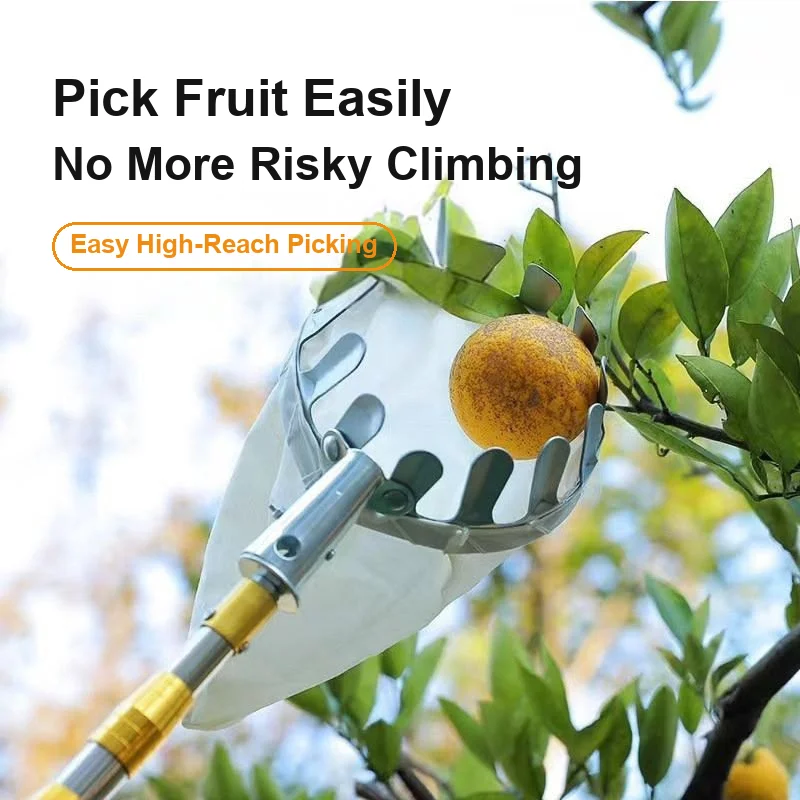 High-Altitude Fruit Picking Attachment, Harvesting Tool, High-Altitude Fruit Picking Attachment for Harvesting Persimmons