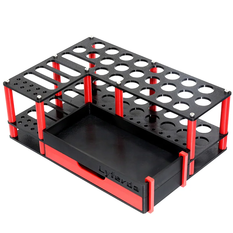 Rack di stoccaggio per strumenti di riparazione modello RC |     Supporto per il riempimento dell'olio dell'ammortizzatore + porta cacciavite e cassetta degli attrezzi |     Adatto per auto telecomandate/modelli di barche/modelli di aerei