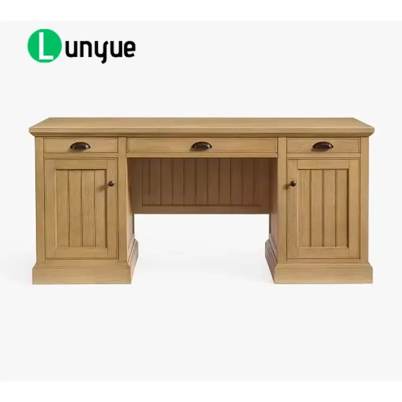 Handmade Three Drawer Desk Clean Lines Elegant Living Room Furniture Unique Design High Quality Storage Table for Home Office
