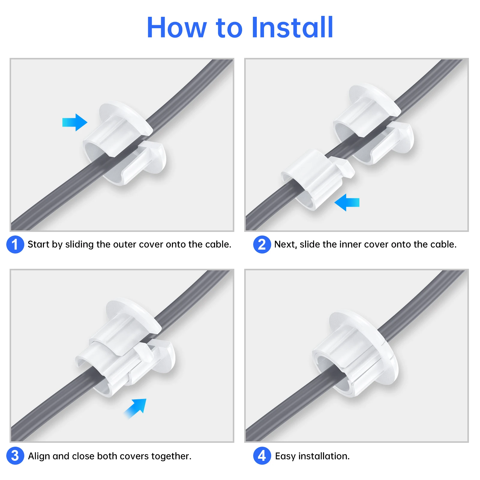 EDUP Starlink Cable Routing Kit Cable Mounting Kit Wall Grommets for Cables Pass 1Inch Wall Hole Furniture Wire Hole Accessories