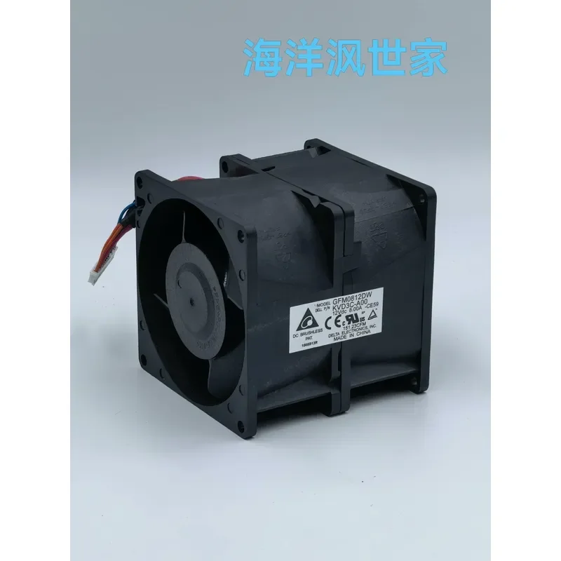 for GFM08 30000RPM 8080 Delta 8A High Speed Cooling Fan 12V Super Wind Ultra Violent Blower for PC Server Industrial Use