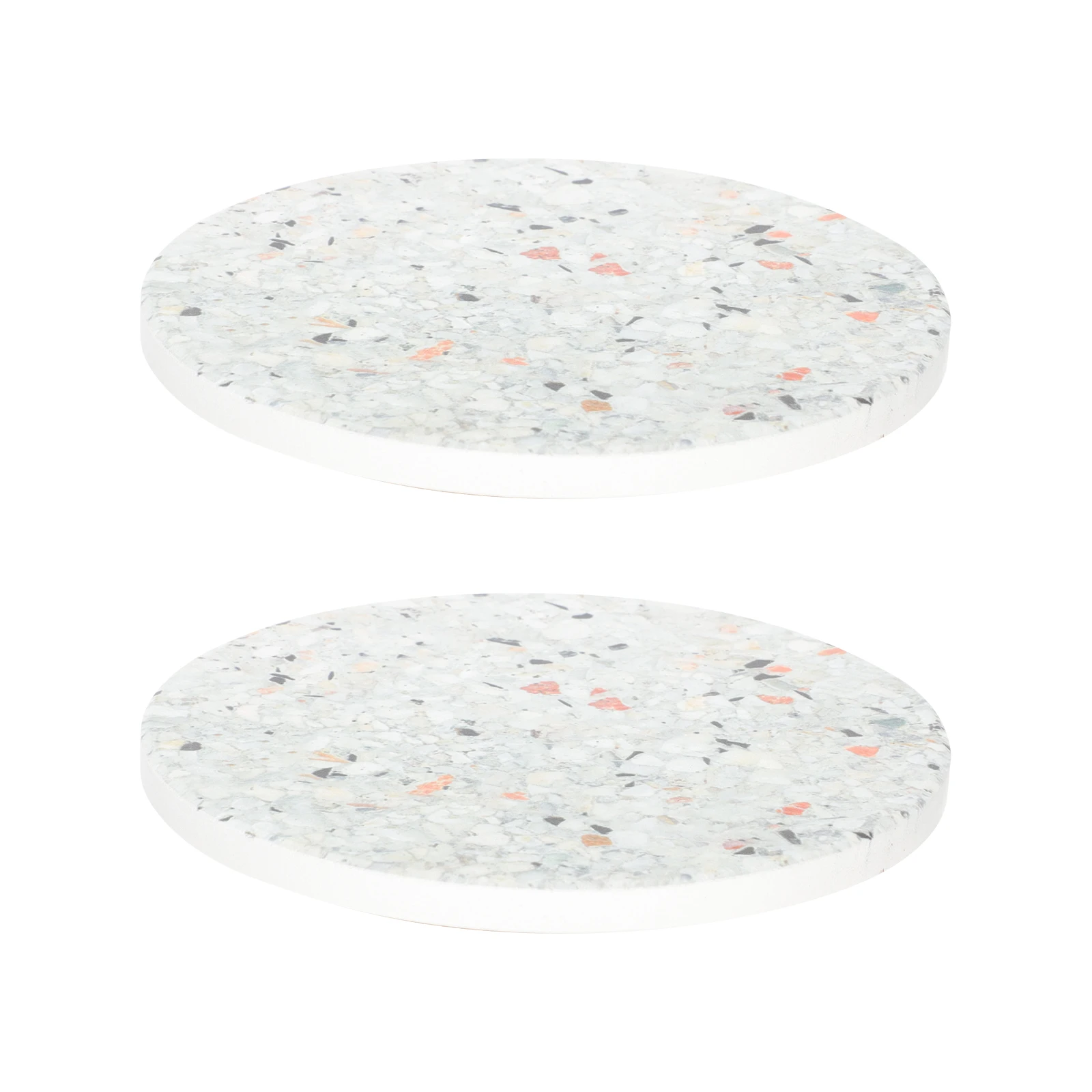 

2 Pcs Ceramic Coasters Absorbent Anti slip Household Cup Mats Vintage Insulation Pads for Drinks Non slip Table Pad