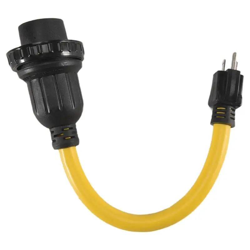 BAAR-Household 5-15P Male To L5-30R Female Power Adapter Cord, Generator 30 Amp To 15Amp US Plug Cable