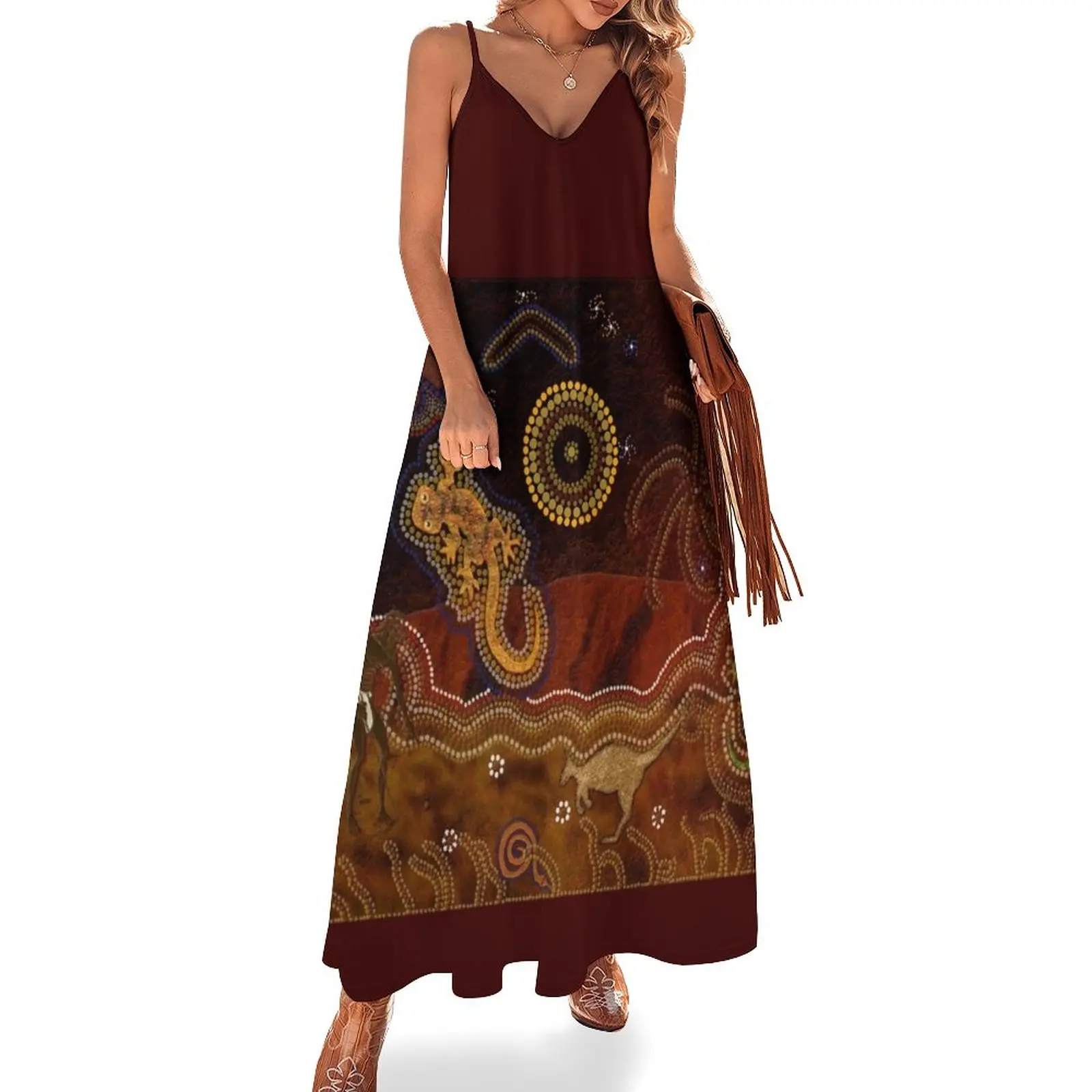 

Desert Heat (Australian Outback Art) Sleeveless Dress summer outfits for women 2023 Party dresses for women