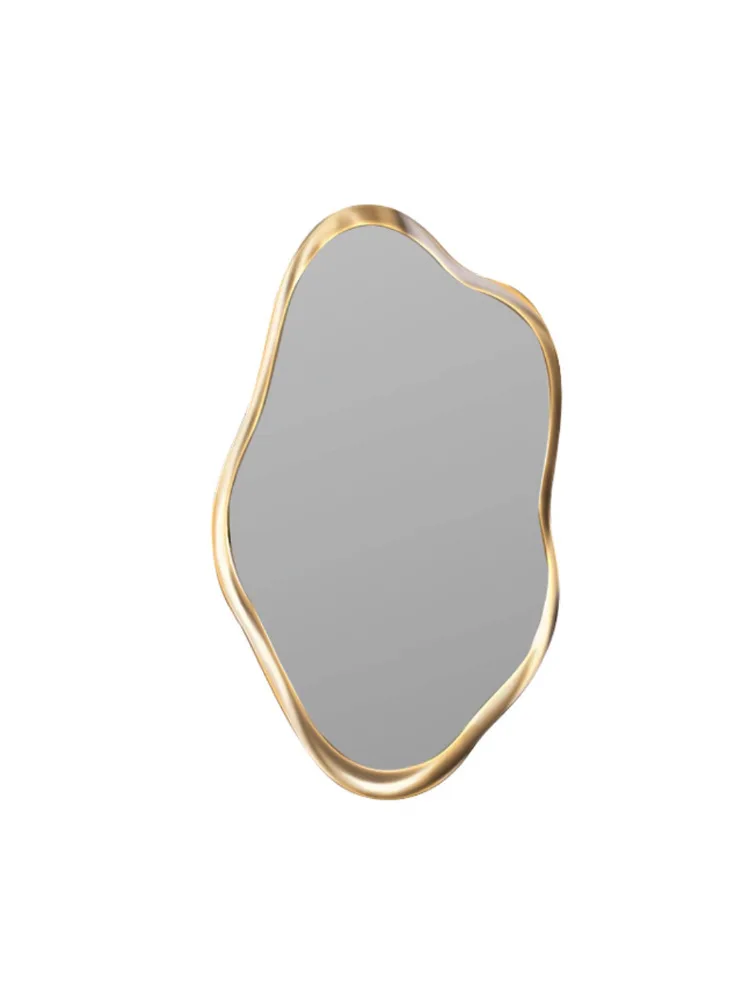 Special-shaped mirror bathroom advanced online celebrity irregular shape   wall dressing mirror ins wind dressing