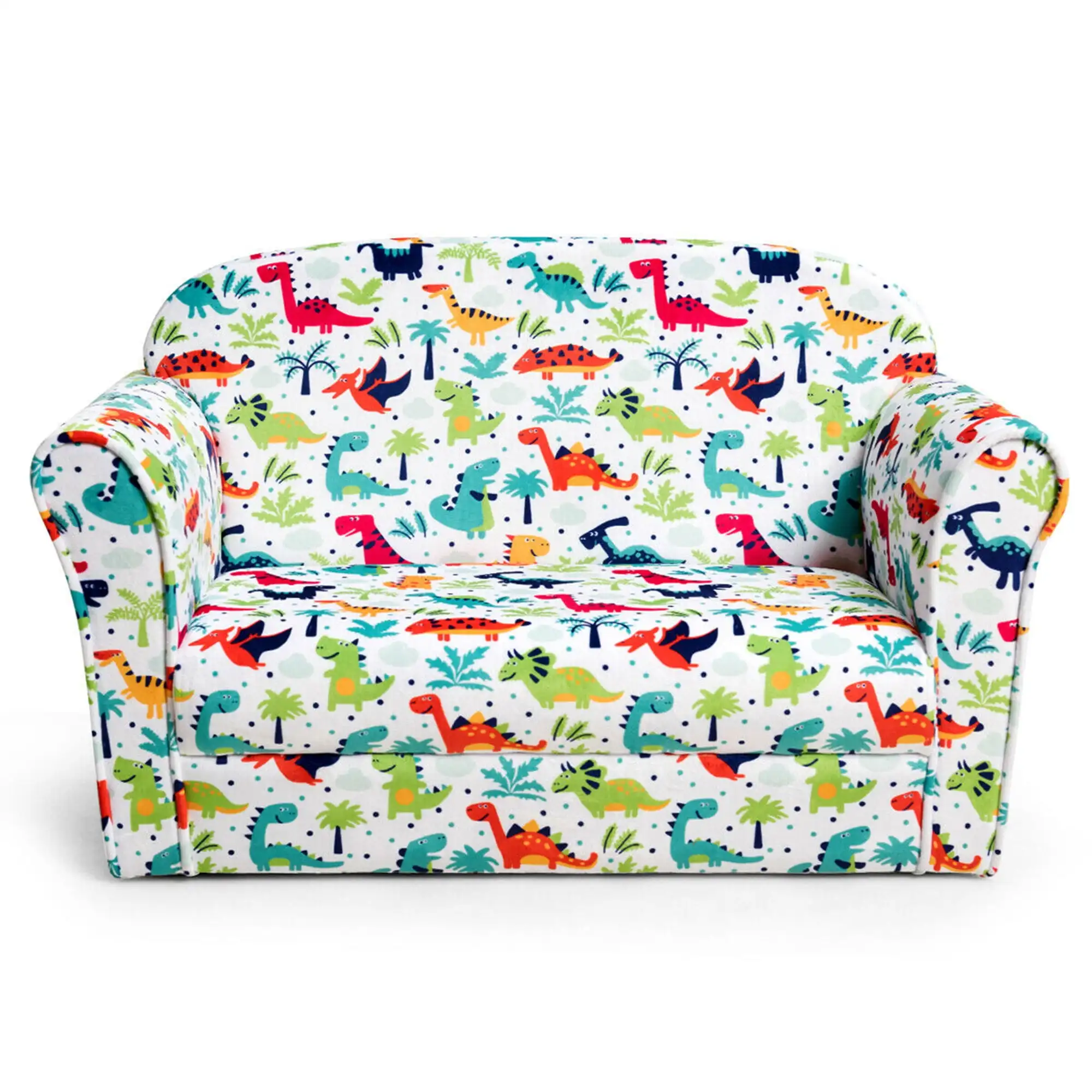 

Double Kids Dinosaur Sofa Children Armrest Couch Upholstered Chair Furniture
