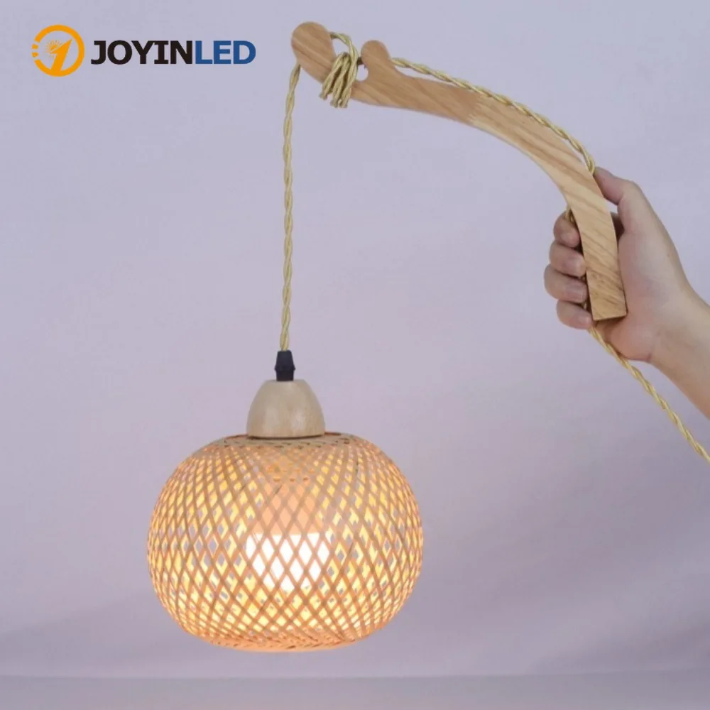 

JOYINLED натуральный ротанг бамбуковый фонарь настенный светильник E27 люстры декор комнаты абажуры настенные светильники украшение дома