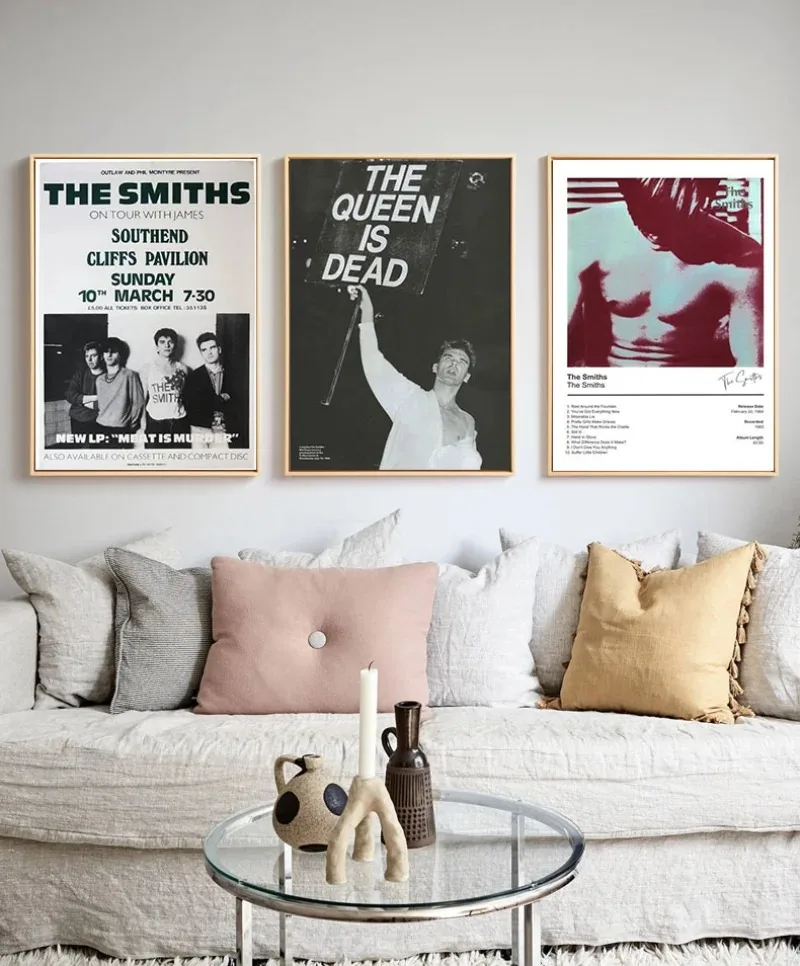 Classic Rock Band The Smiths Hot Singles The Queen Is Dead Retro Posters Canvas Painting Wall Art Prints for Bar Home Decoration