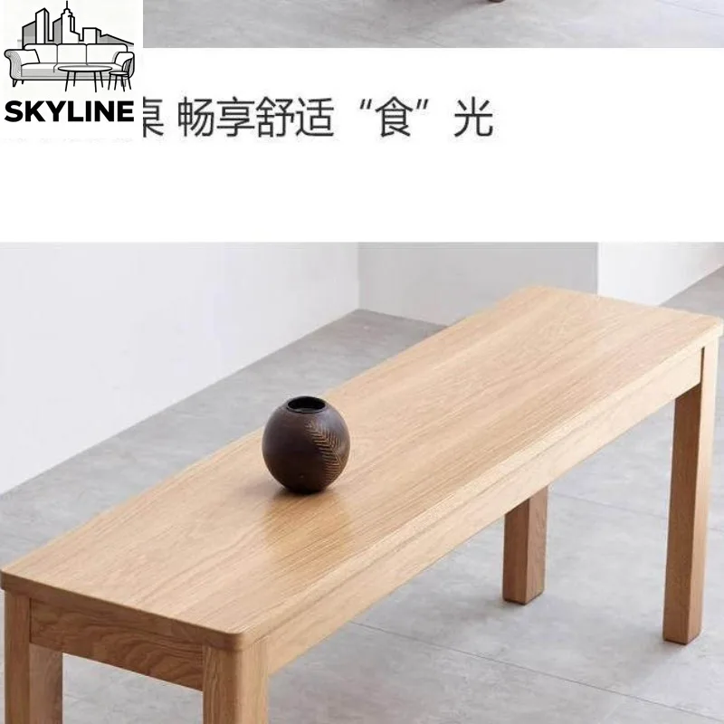 Nordic Minimalist FAS Grade Oak End of Bed Bench for Bedroom