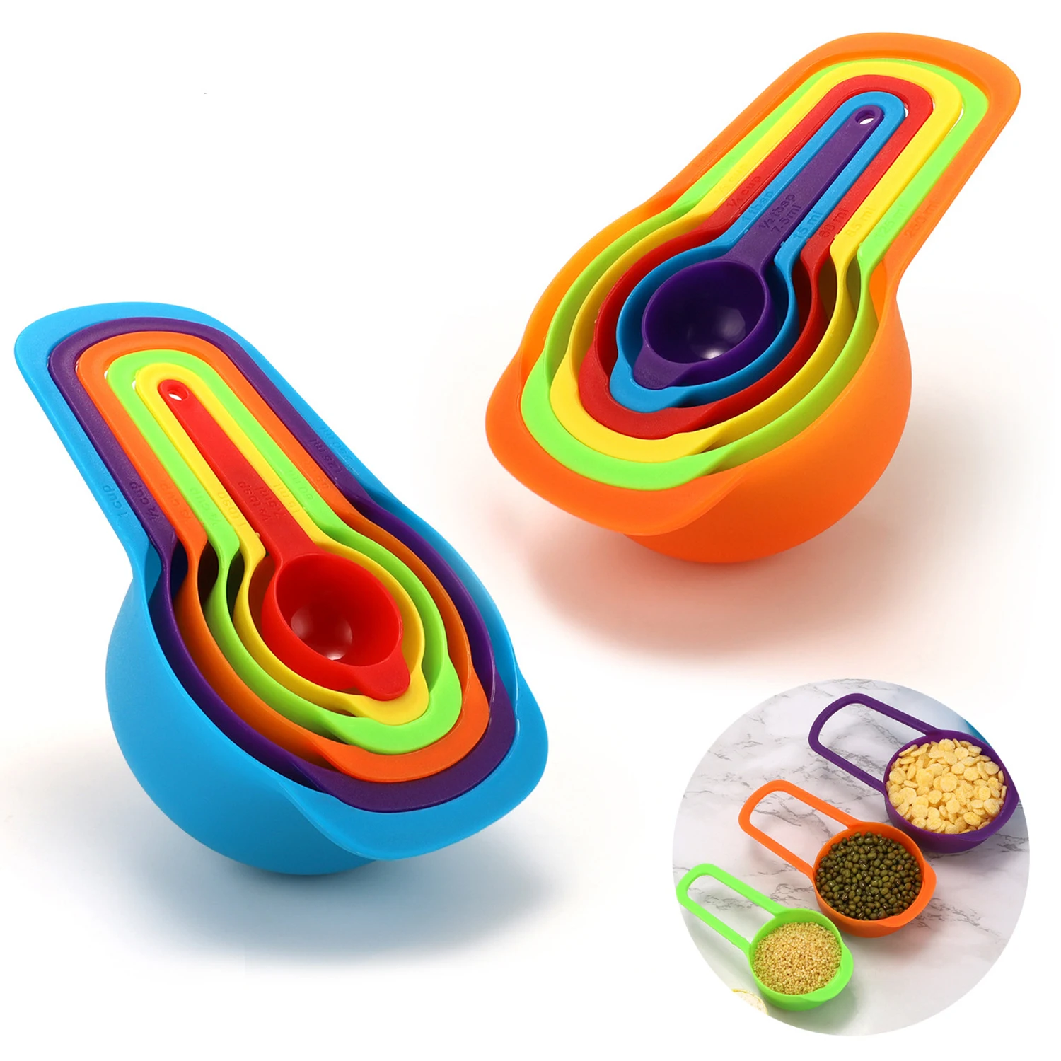 6Pcs/Set Rainbow Me…