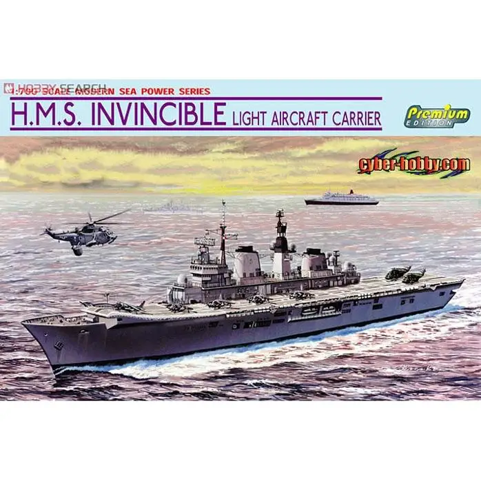 

Dragon 7128 1:700 scale HMS Invincible Light Aircraft Carrier Falklands War 30th Anniversary model kit