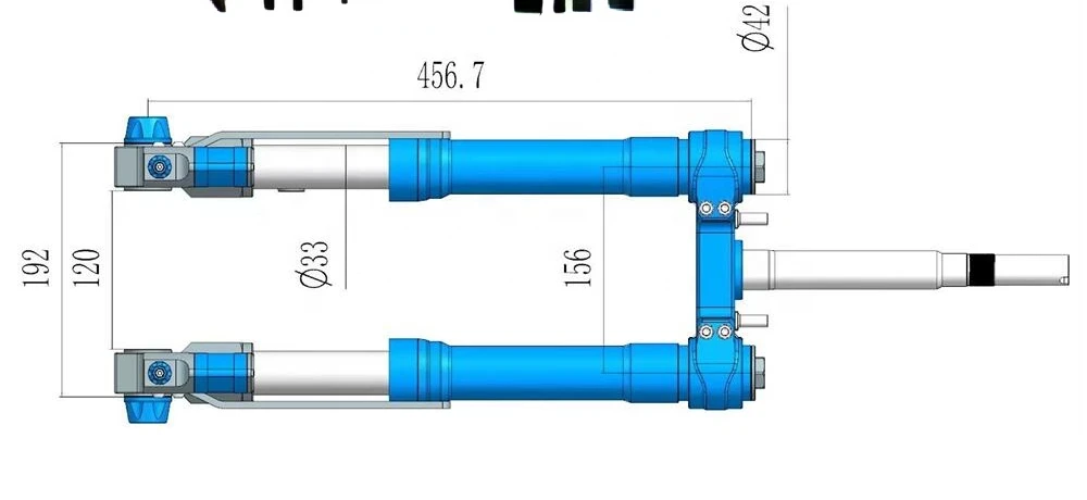 CNC 7075 Alu Modified Scooter Y15zr Front Fork Complete Motorcycle Accessories