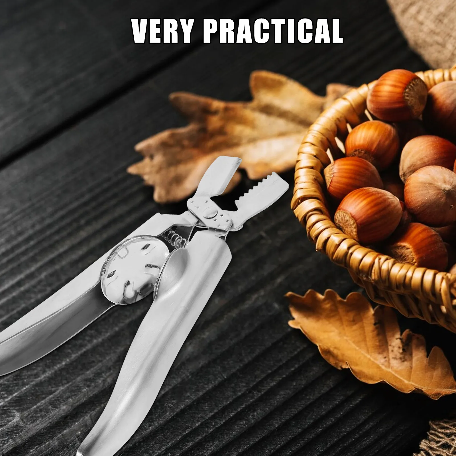 Heavy Duty 304 Stainless Steel Chestnut Cutter Opener Plier Tool for Chestnuts Walnuts Hazelnuts Pecans Crab Leg Lobster Shell