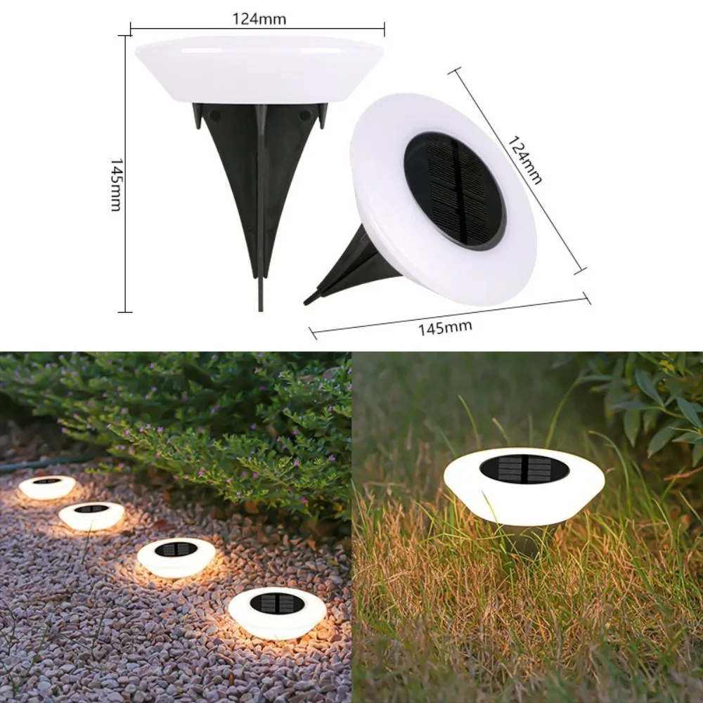

Waterproof Ground Lamp Deck Lights Solar Powered Rotundity Solar Lawn Lamp 14Led Warm /White/ Solar Underground Light