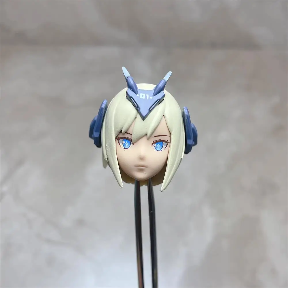 1/12th Cartoon Comic Style Game Charactor Female Mobile Head Sculpture Carving For 6