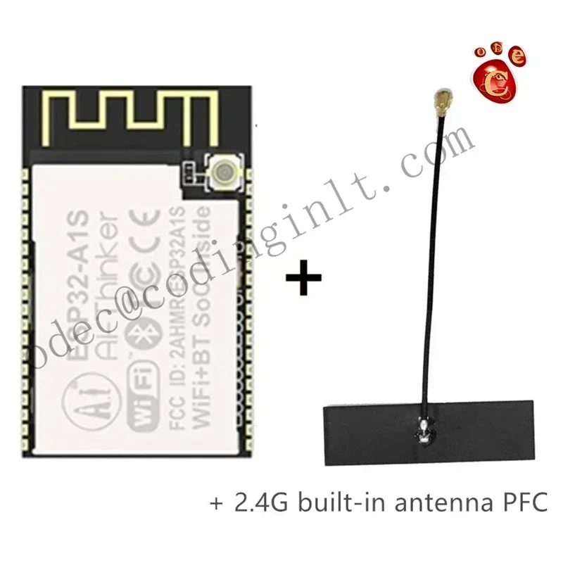 ESP32-A1S WiFi+ 블루투스 오디오 키트(듀얼 안테나 포함) 차량 도구용 WiFi 모듈에 대한 ESP32 직렬 포트