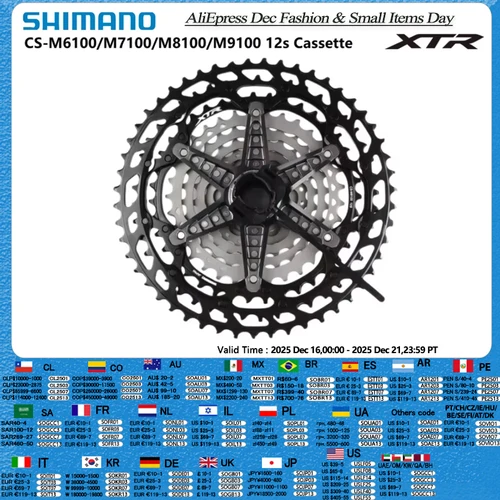Shimano M6100 M7100 M8100 M8200 M9100 Cassette MS 12 velocidades DEORE SLX XT XTR serie 12s 10-51T/10-45T para pieza de paseo en bicicleta de montaña