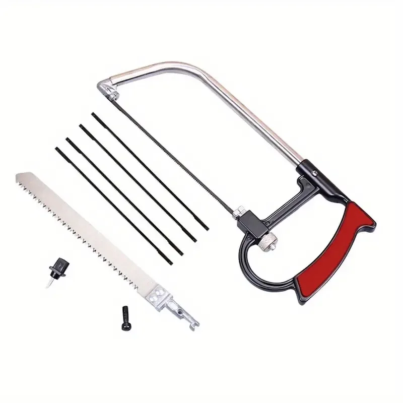 8in1 Saw Multi Purpose Hand DIY Steel Saw Metal Wood Glass Saw Kit 6 Blades Woodworking Metalworking Model Hobby Tool